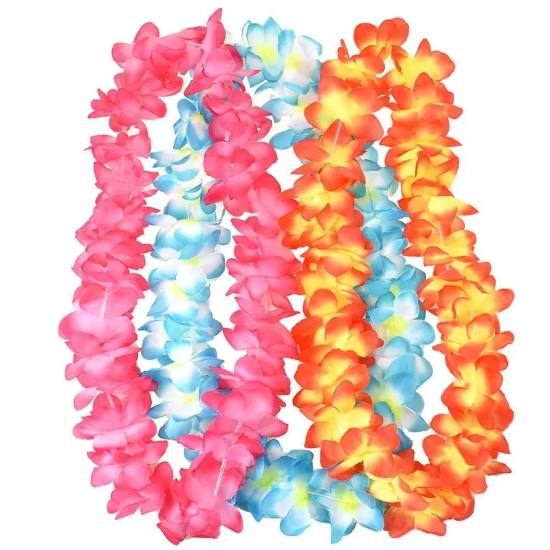 tropical summer flowers fabric lei set 22 3 piece