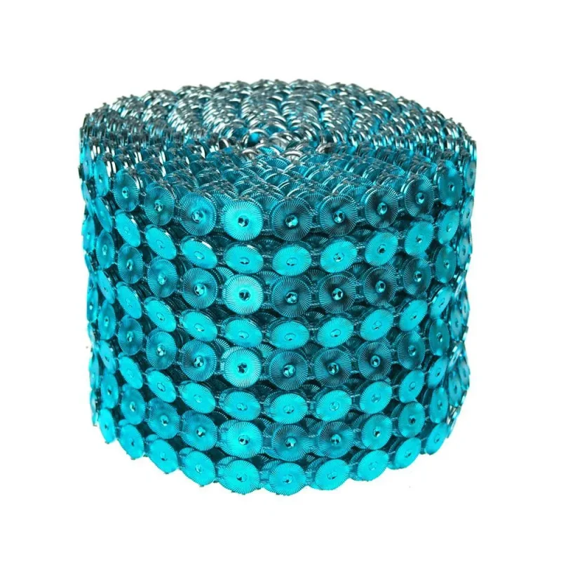 turquoise diamond mesh ribbon wrap 4 x 10yd