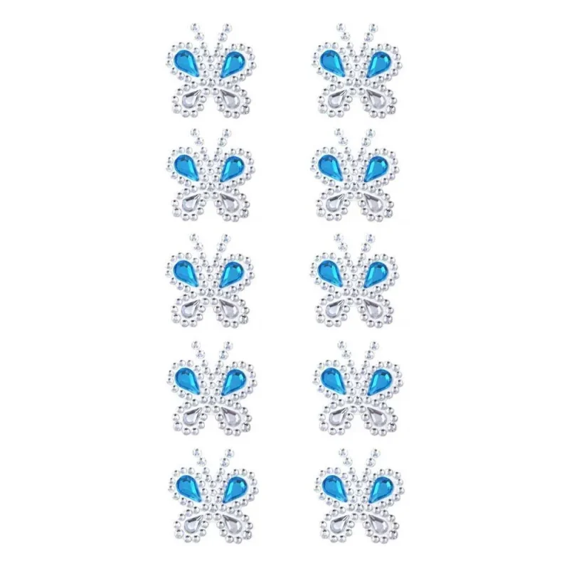 turquoise rhinestone butterfly stickers 1 5 x 10pcs