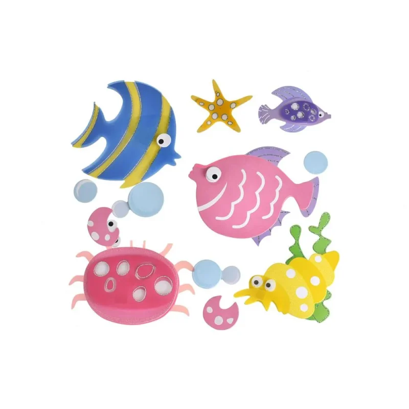 under the sea 3d glitter pop up wall stickers 12 pack