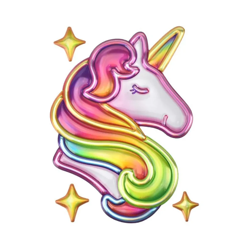 unicorn 3d pop up wall art stickers 4 pack