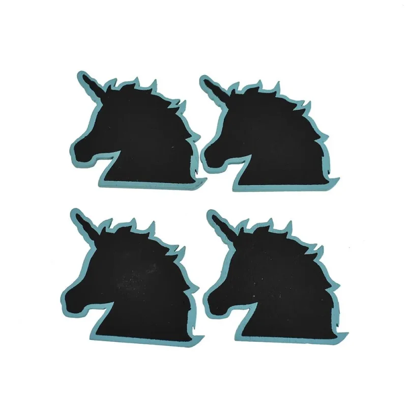 unicorn chalkboard wood stickers self adhesive 2 x 4 pack