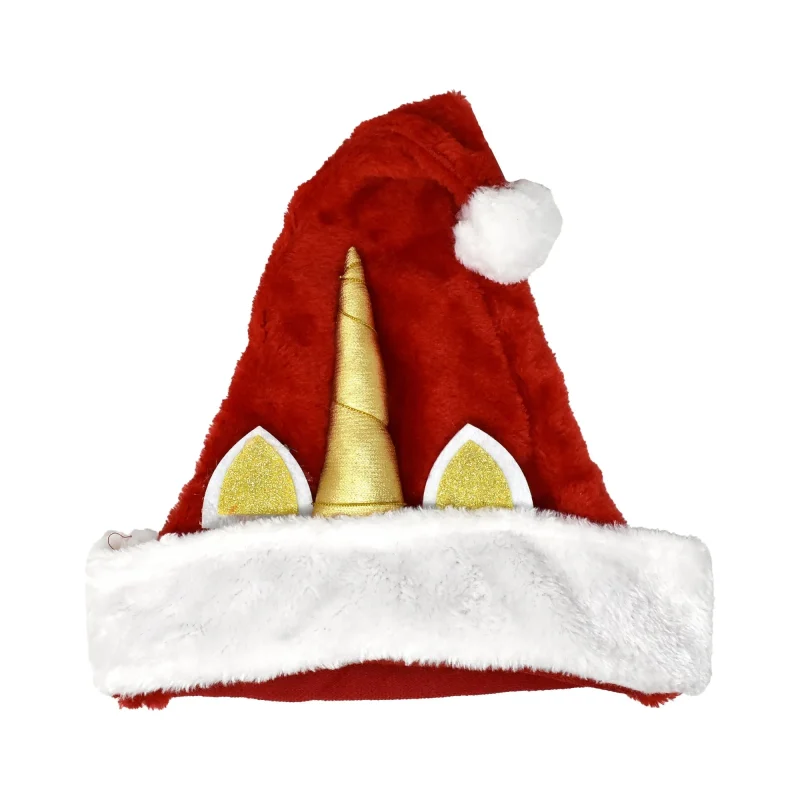 unicorn christmas santa hat 17 inch