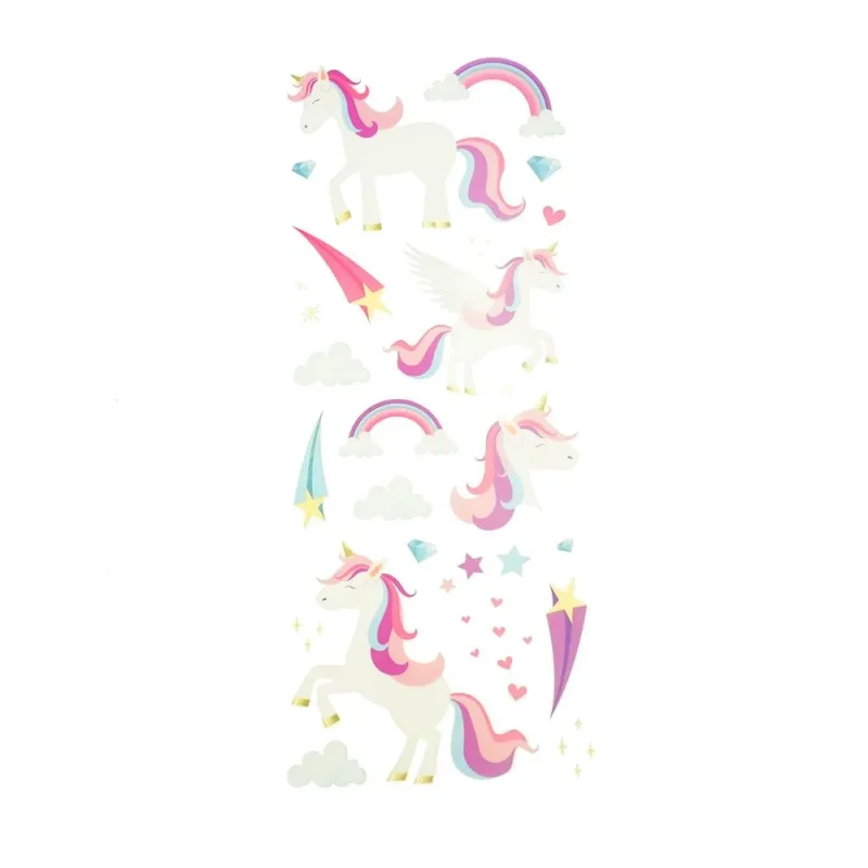 unicorn clear photo stickers 33 pack