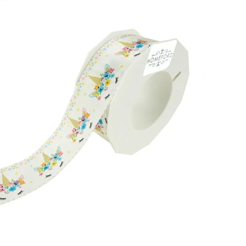 unicorn crown satin ribbon white 1 5 inch 20yd