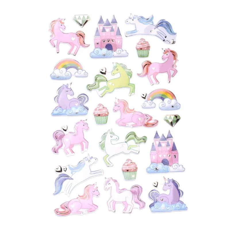 unicorn foil stickers 21 piece set