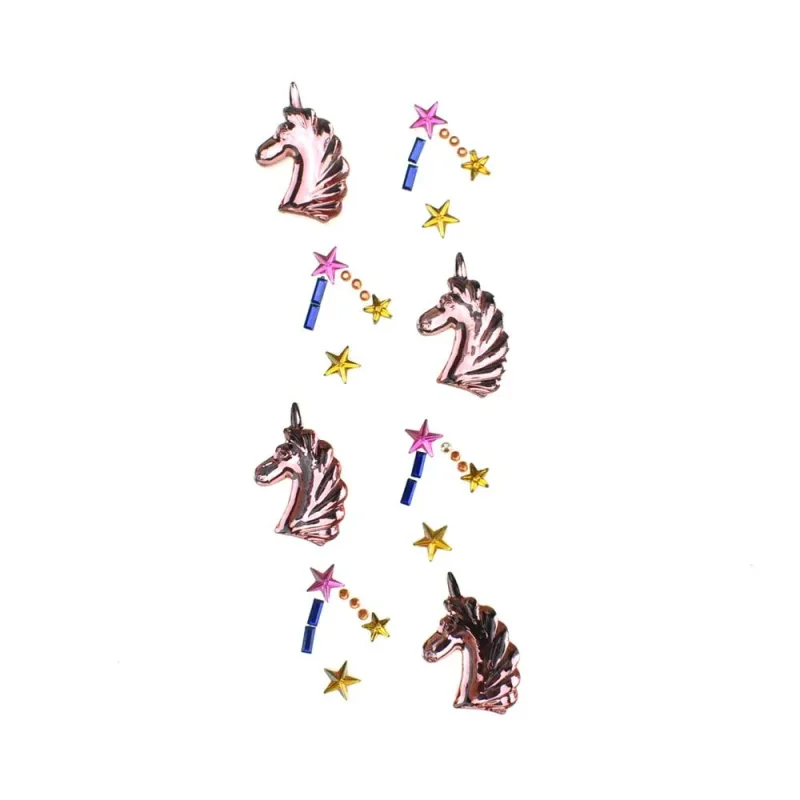 unicorn gem accent stickers 12 pack