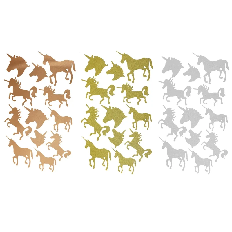 unicorn glitter diamond sticker sheet 12 pack