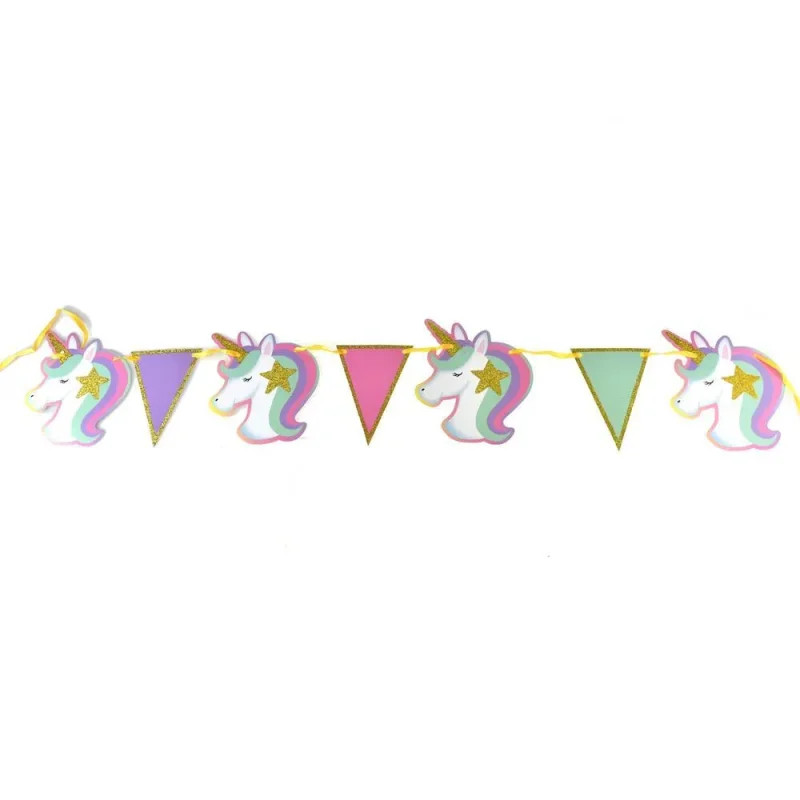 unicorn glitter flag banner 6ft sparkle