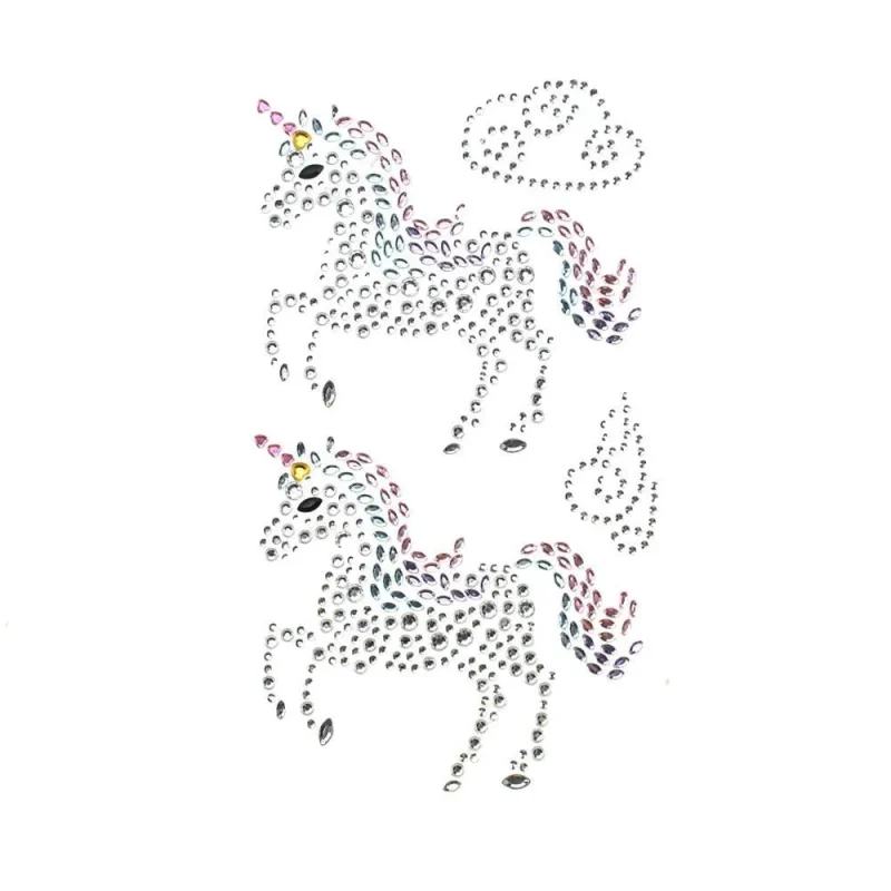 unicorn rhinestone craft stickers set of 4