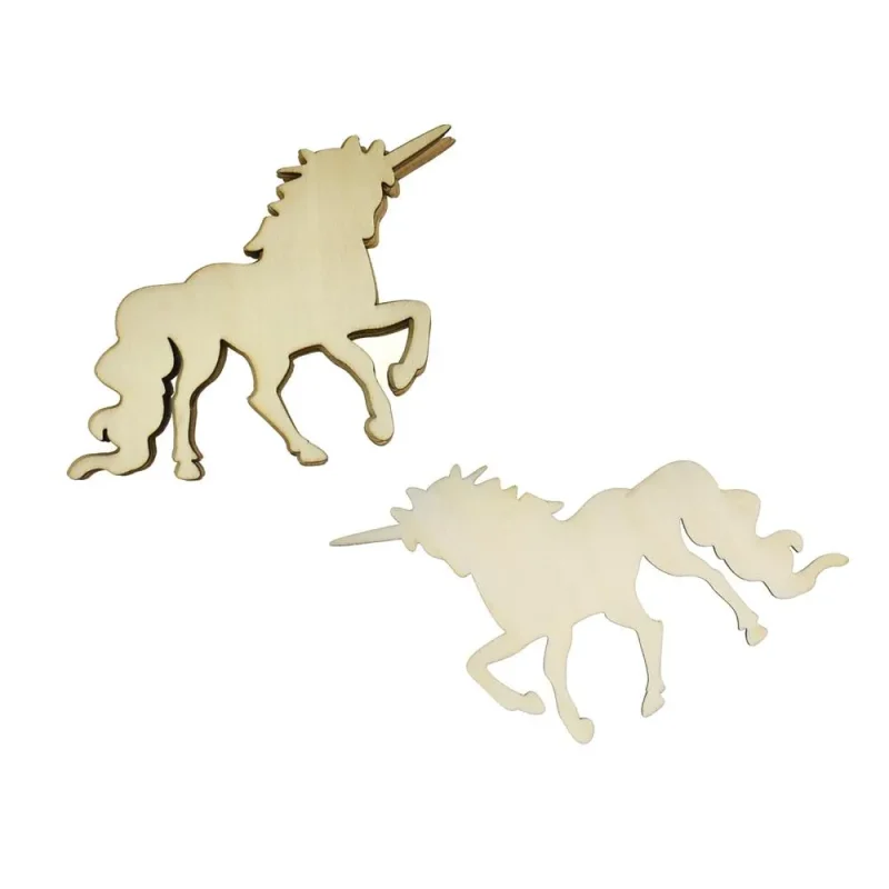 unicorn wooden cutouts 3 5 inch 6 pack