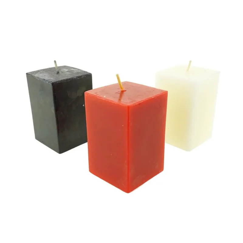 unscented rectangular pillar candle 3