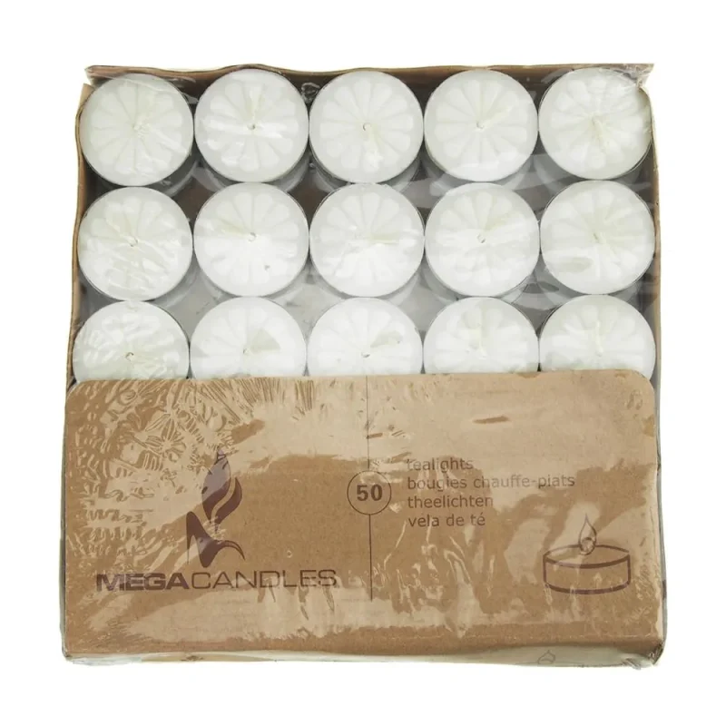 unscented white tealight candles 1 5 inch 50 pack