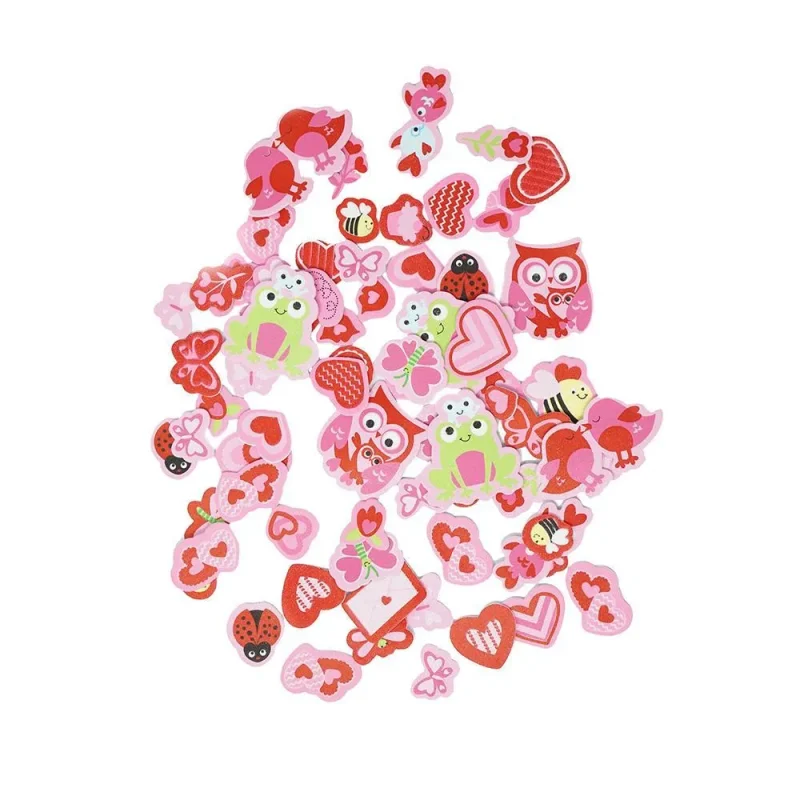 valentine s foam sweet stickers 74 pack