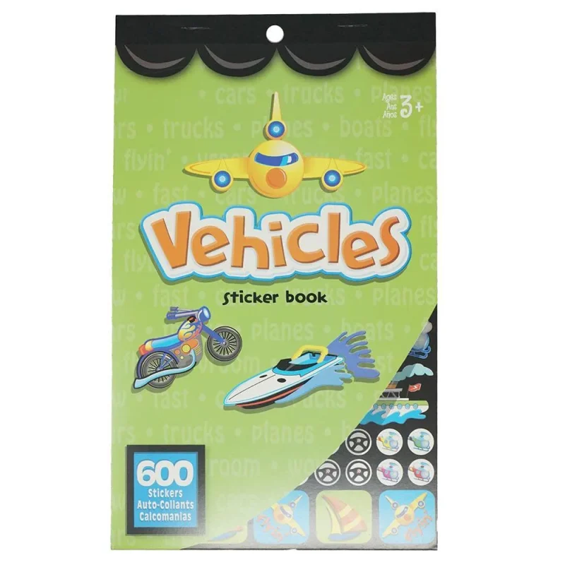 vehicle craft sticker assortment 600 piece book