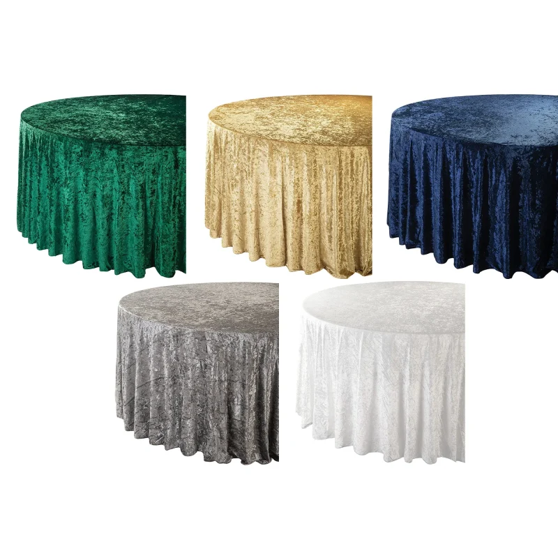 velvet round tablecloth 120 inch for parties