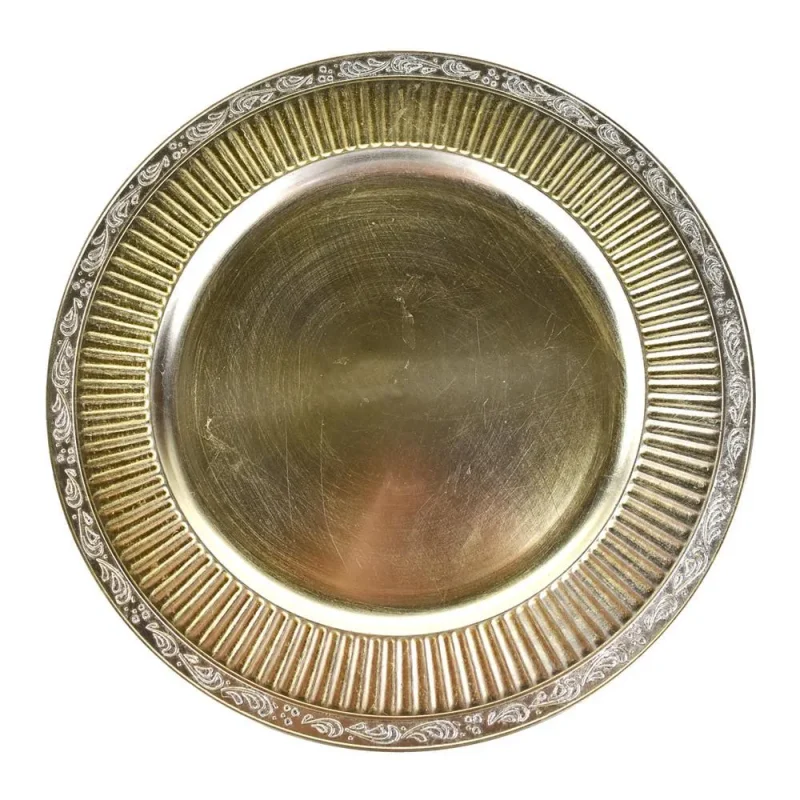 victorian champagne charger plate 13 inch single