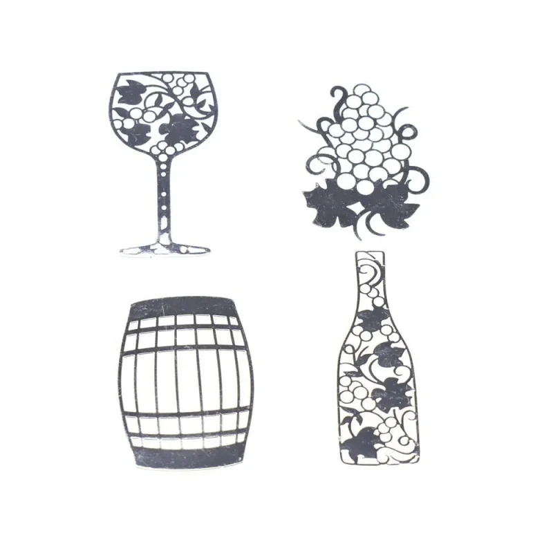 vineyard metal charm stickers set of 4