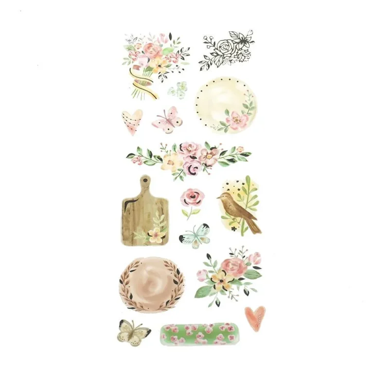 vintage floral foil stickers 16 pack