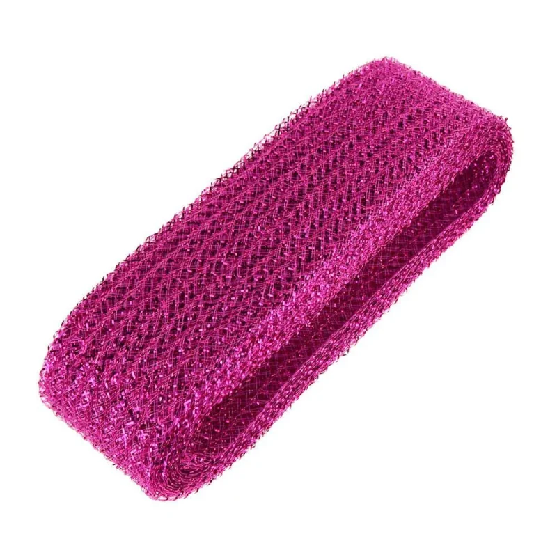 waffle wash deco flex ribbon 2 5 20 yards fuchsia