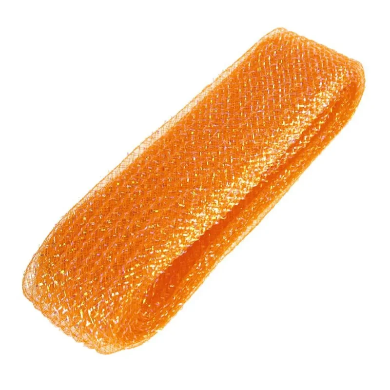 waffle wash deco flex ribbon 2 5 x 20 yds bright orange