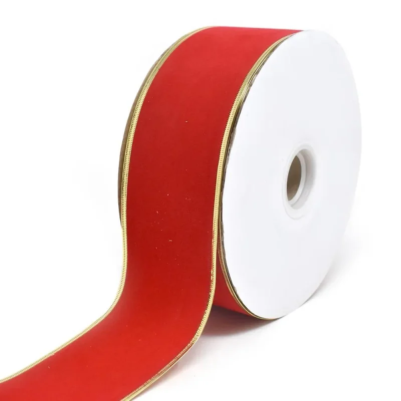 water resistant red velvet christmas ribbon 2 5 x 50 yards