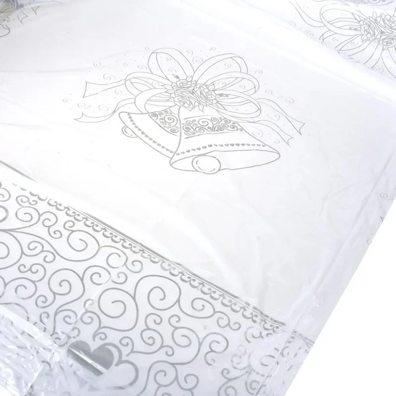 wedding bell printed table cover 72x72 inches