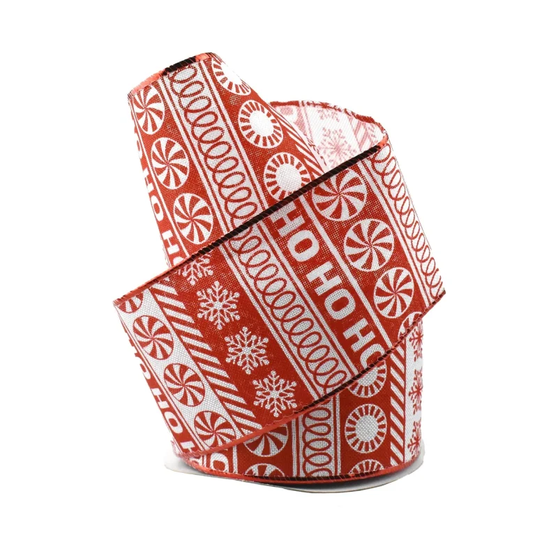 whimsical christmas wired ribbon 2 5 x 10 yards