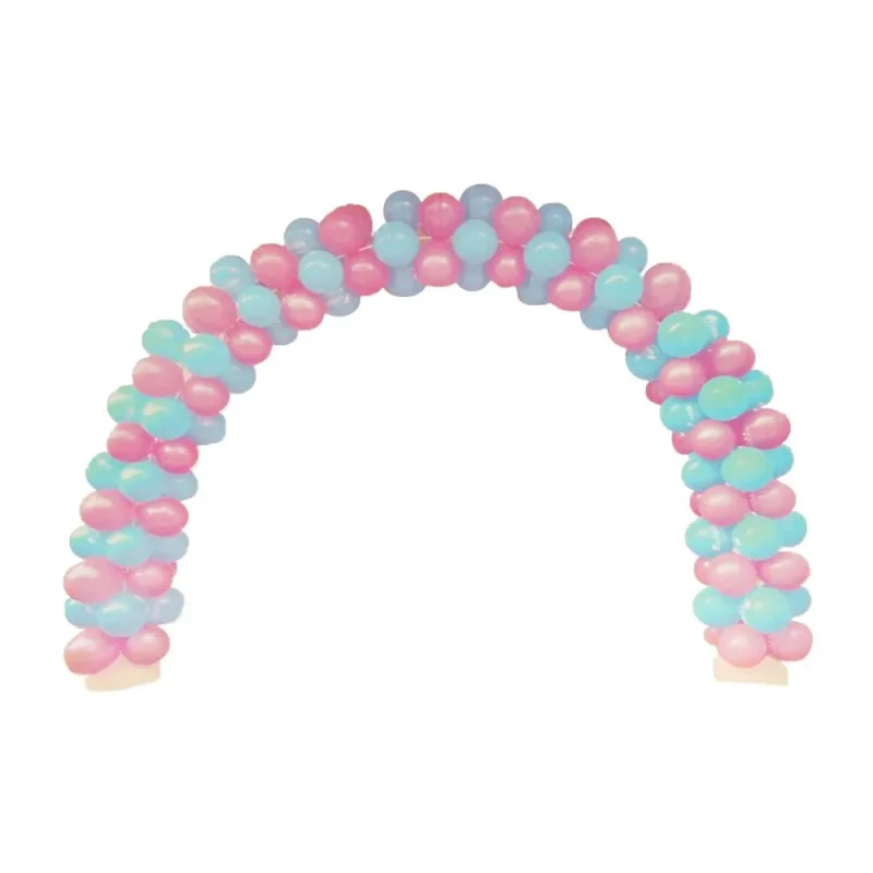 white 12ft metal balloon arch with connectors for birthday decor