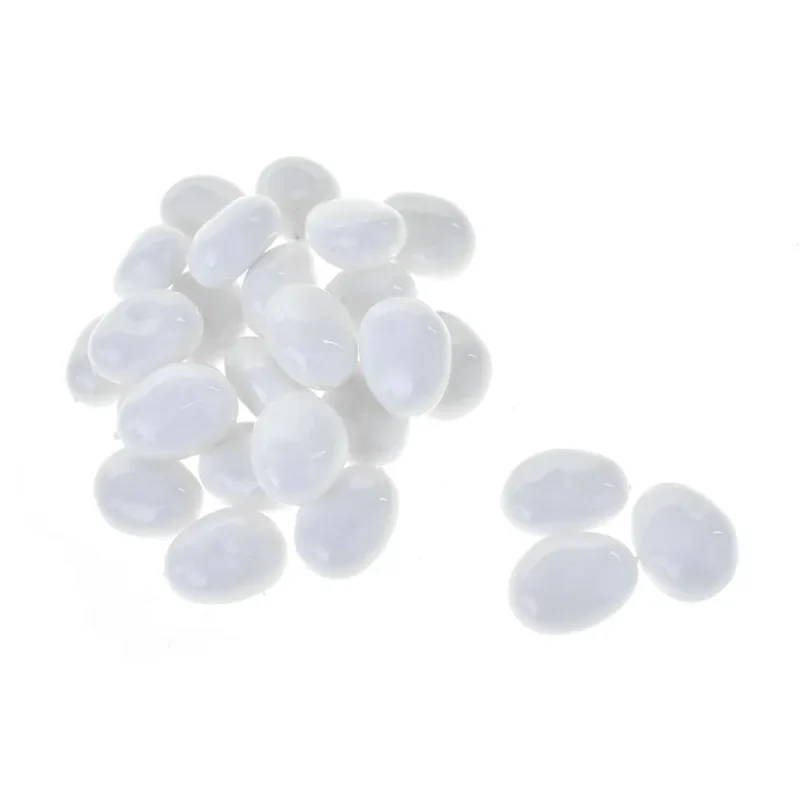 white acrylic pebble rock vase filler 1 lb