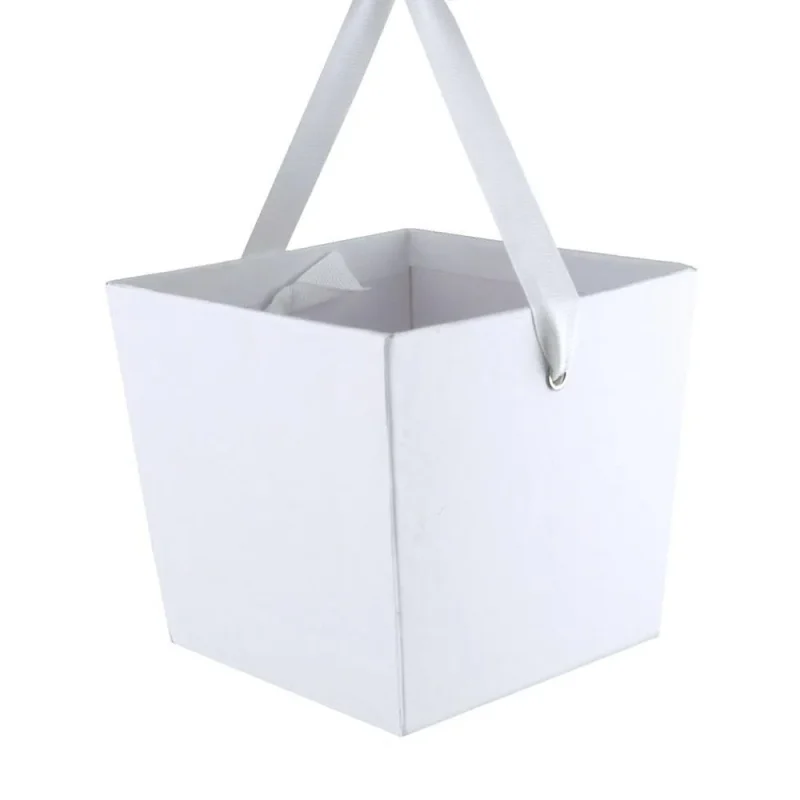 white cardboard market tray 5 inch solid white