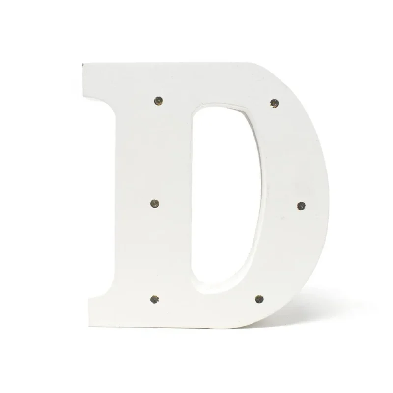 white led wood letter d 6 1 4