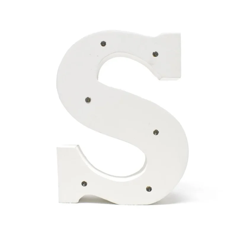 white led wood letter s 6 1 4 inch