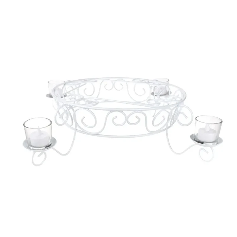 white metal candlelight cake stand 13 25 inch