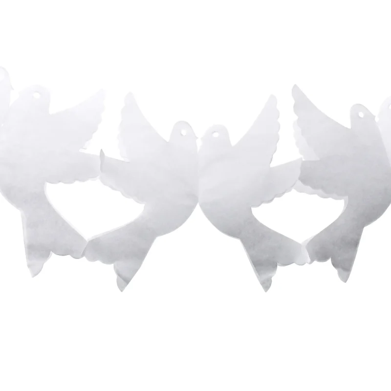 white paper doves party banner 2 yard