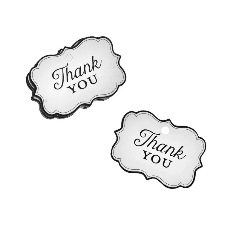 white thank you tags 3 5 inch 25 pack