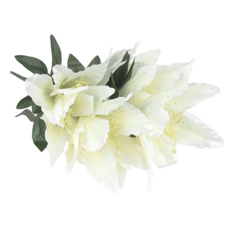 white tiger lily bouquet 22 inch silk arrangement