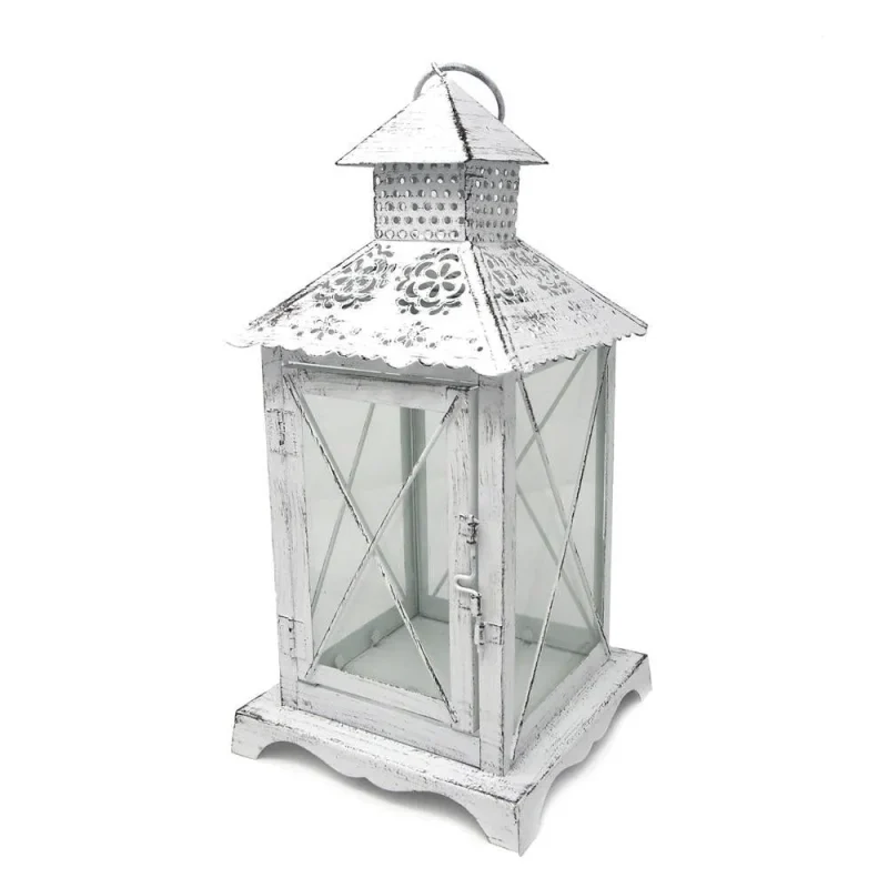 white victorian metal lantern 11 5 decorative