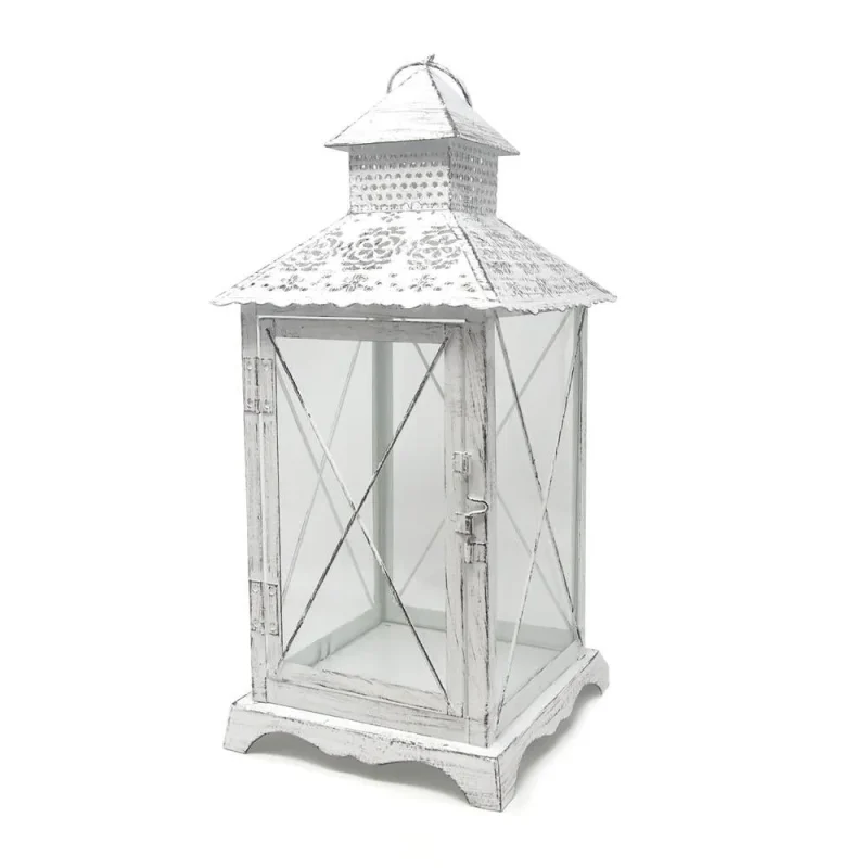 white victorian metal lantern 15 5 decorative