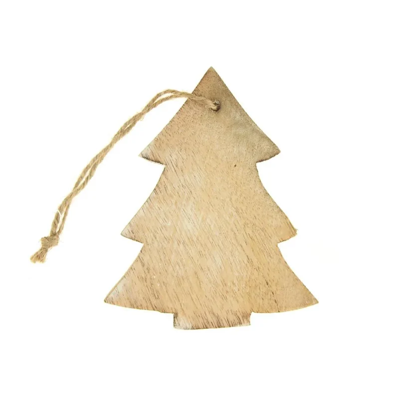 white wash wood hanging ornament 4 3 4 inch