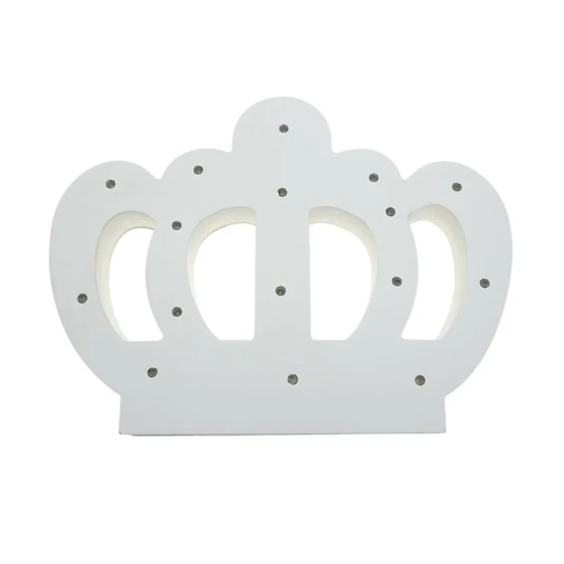 white wooden led crown 9 3 4 inch