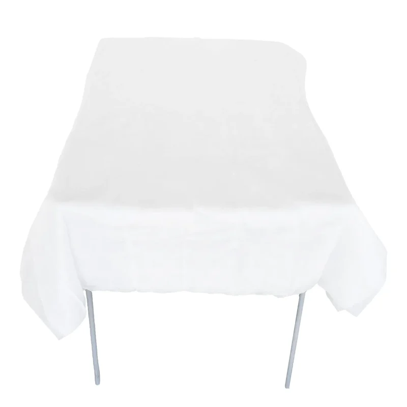 white woven rectangle tablecloth 110 x 56