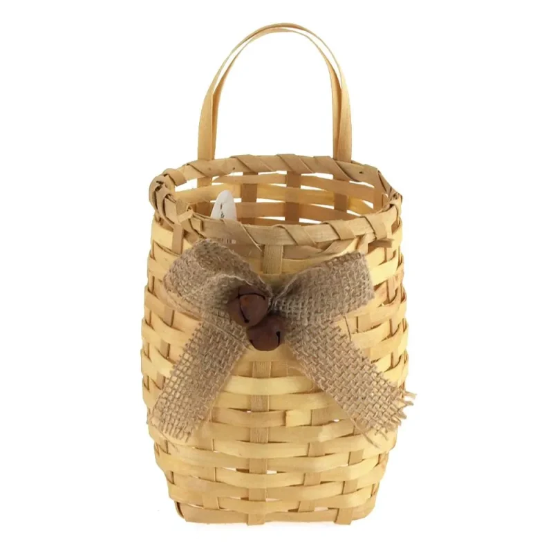 wicker burlap straw pouch 5 5 inch ivory