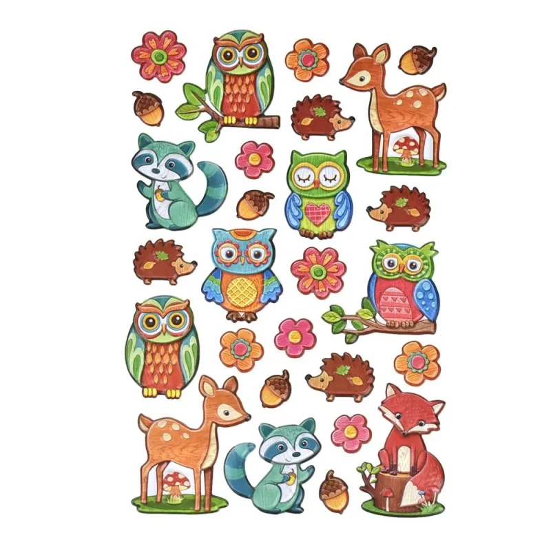 wilderness pals 3d puffy stickers set 27 piece