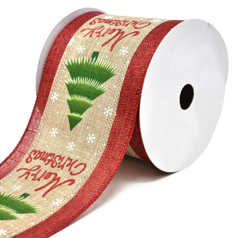 wired christmas ribbon 4 x 10 yards evergreen