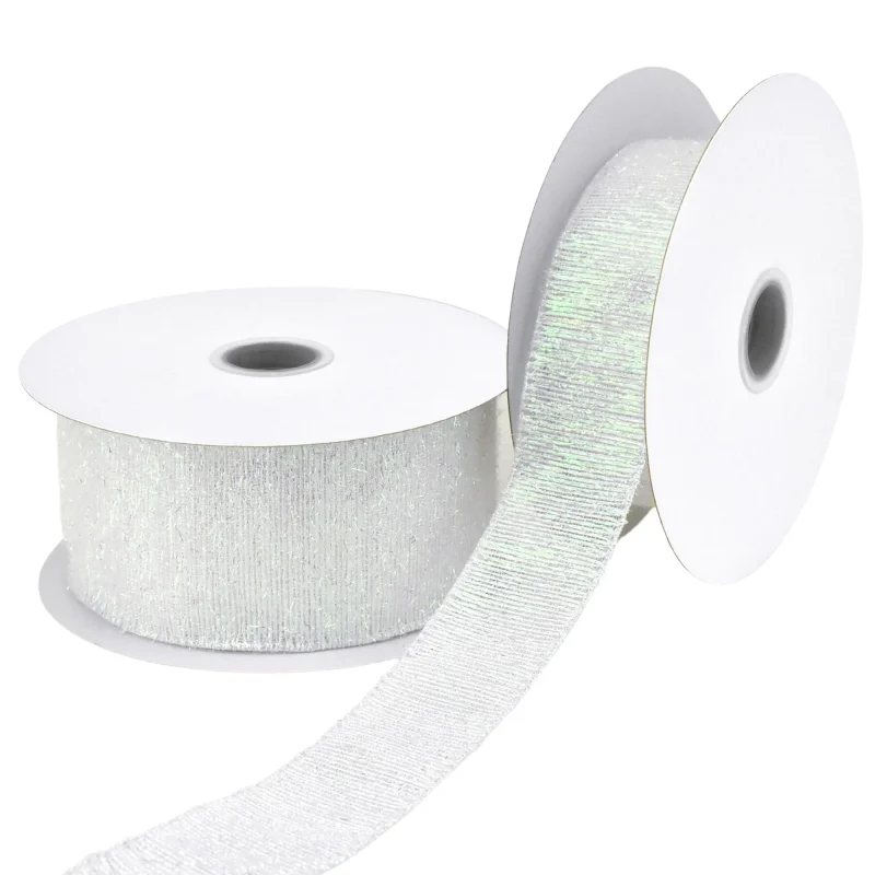 wired christmas tinsel ribbon 10 yards