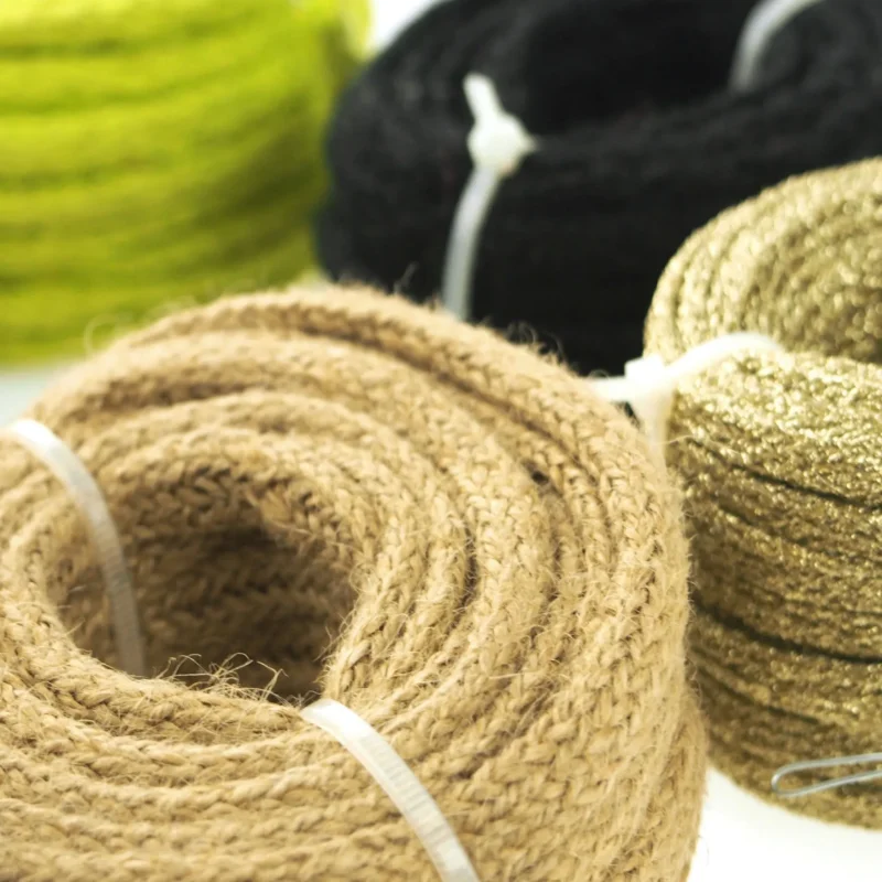 wired jute cord rope 8mm x 9 yards packaging rope