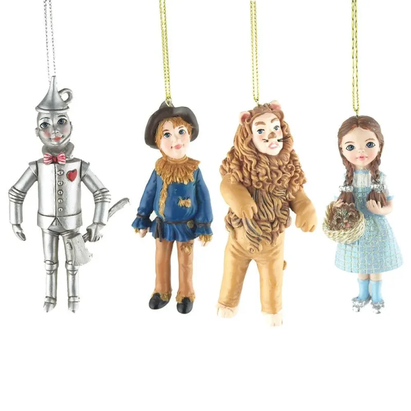 wizard of oz ceramic hanging ornaments 5 inch set of 4