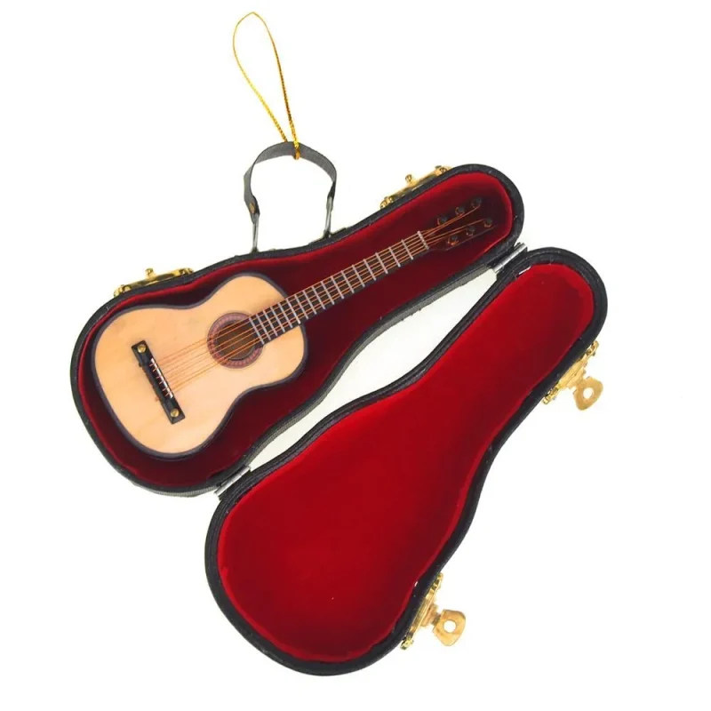 wood pearl guitar ornament 5 5 inch set of 1