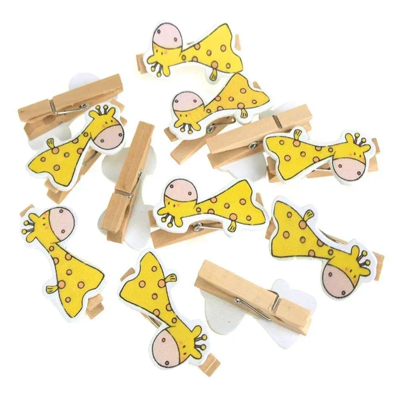 woodaffe clothespins 2 wooden giraffe baby favors 12 pack